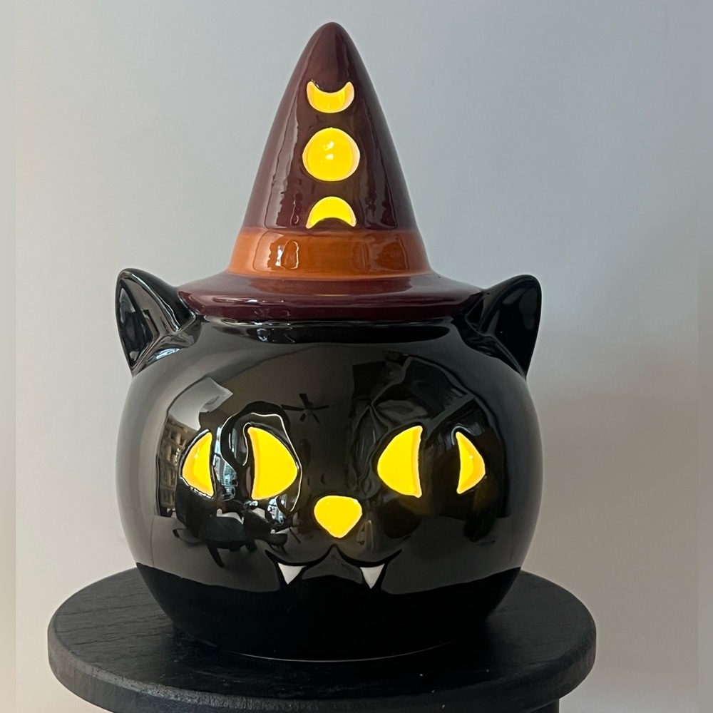 Target 🎯 Halloween Light Up Ceramic Witch Cat